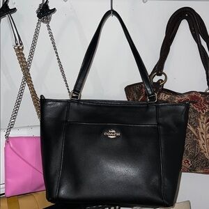 Coach Black Leather Tote
